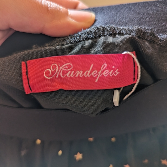 Women's Sheer Black Starry Skirt with Attached Panty NWT Size XL - Picture 2 of 4